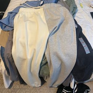 White and grey joggers pacsun